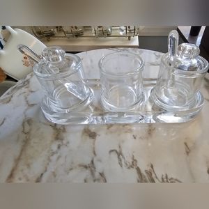 Acrylic condiment set